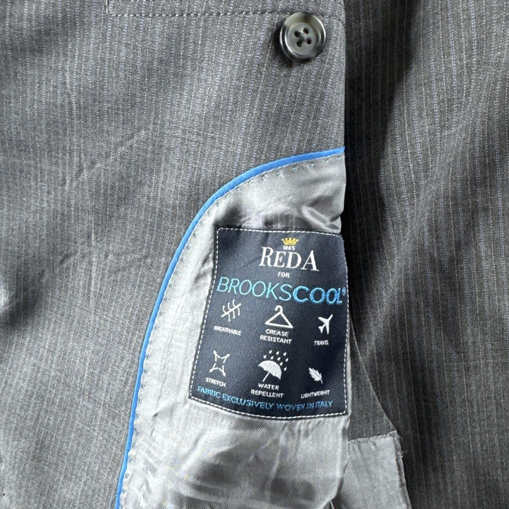 Brooks Brothers Regent Reda Wool Blazer Mens 44L Gray Jacket‎ Sport Coat Career - Picture 13 of 16